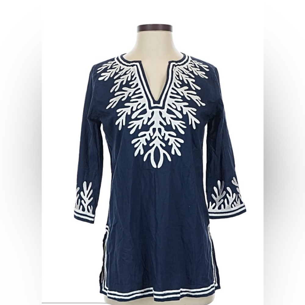 Gretchen Scott - Cotton Embroidered Tunic - The Reef